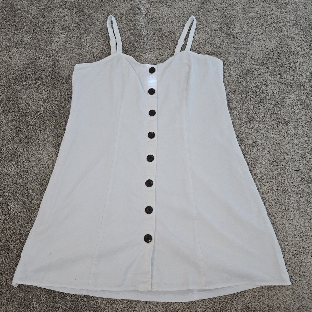 Express White Button-Down Mini Dress